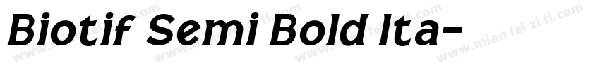 Biotif Semi Bold Ita字体转换